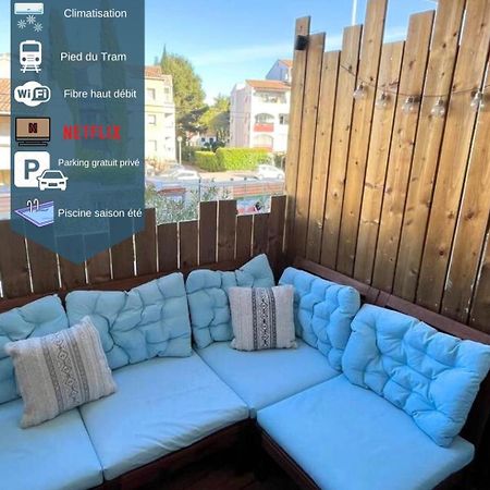 Apartament Joli T2/ Tram/ Clim/ Parking/ Wifi/ Piscine Montpellier Zewnętrze zdjęcie